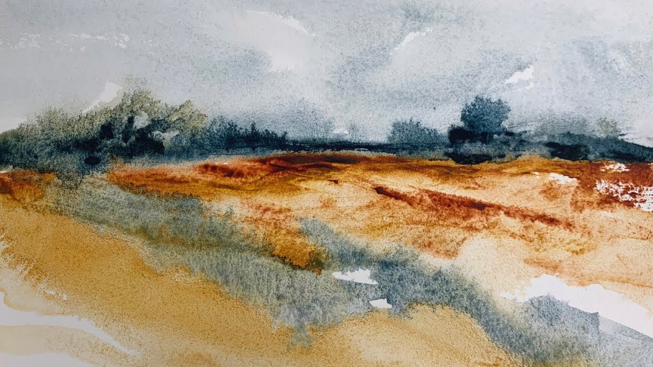 Watercolors Painting Abstract Landscapes YouTube