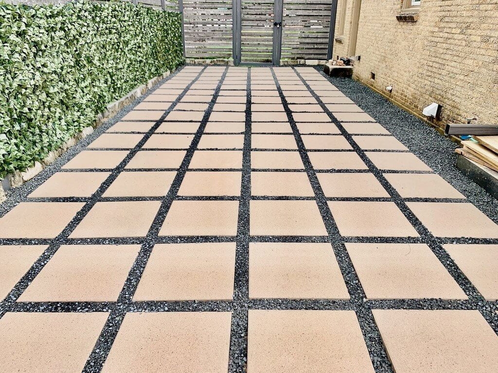 White Limestone Patio Concrete Pavers 24x24 Houston 77099