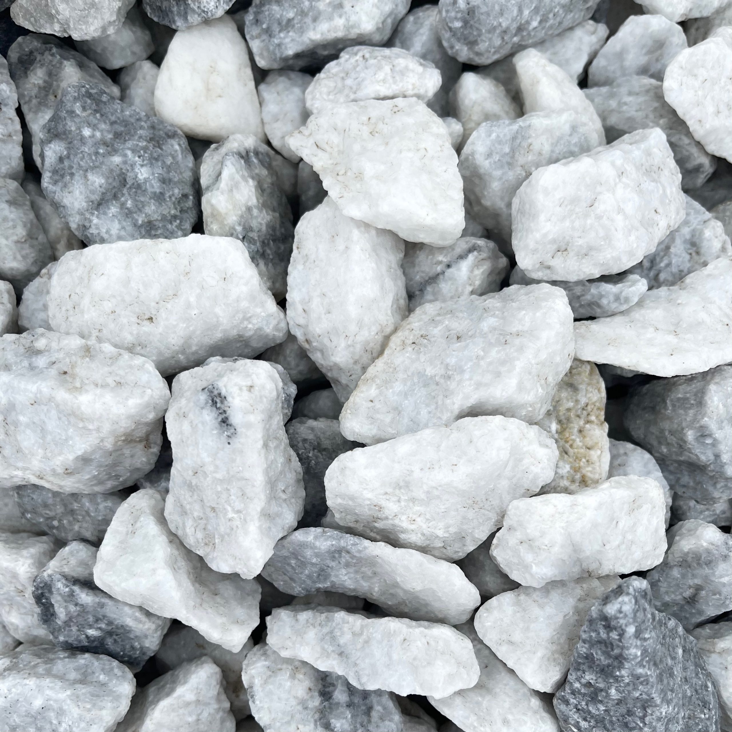 landscaping stones white