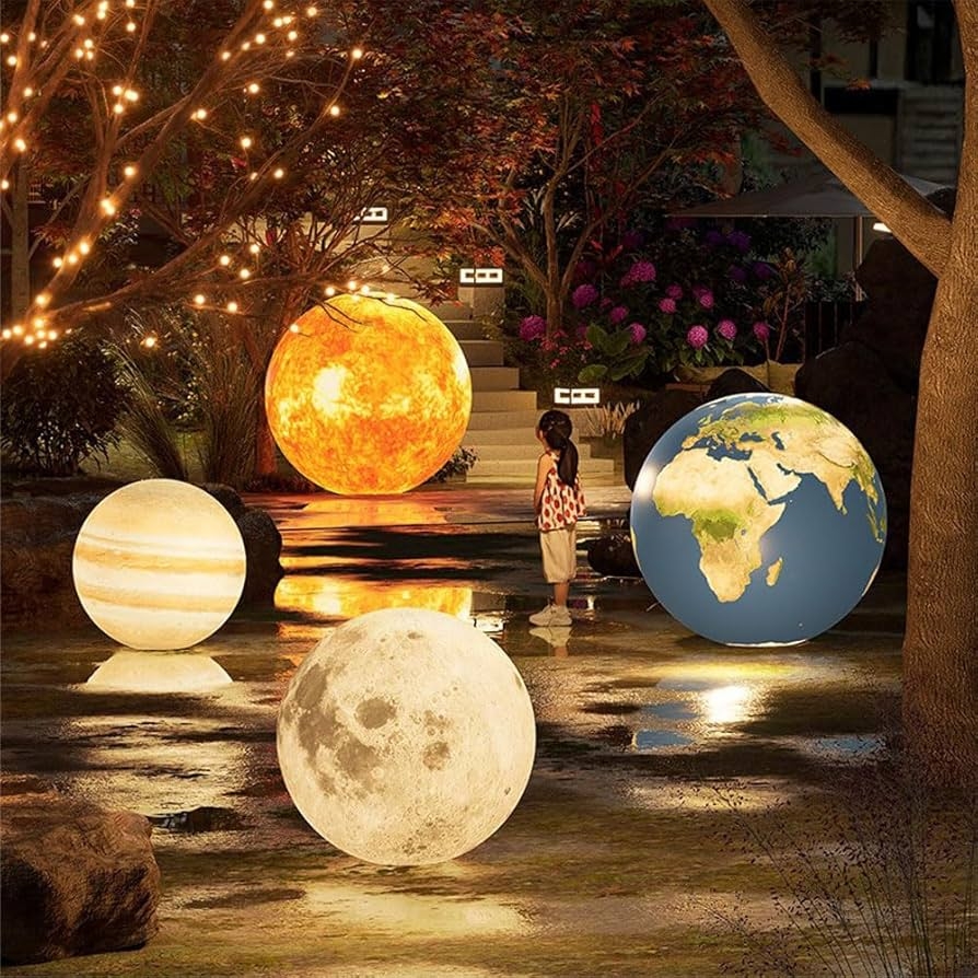 WLBHWL Solar Globe Light Outdoor Solar Glowing Ball Light W Remote IP65 Waterproof Solar Orb Light Landscape Lighting Moon Lamp For Garden Patio Yard Pathway Decor Amazon