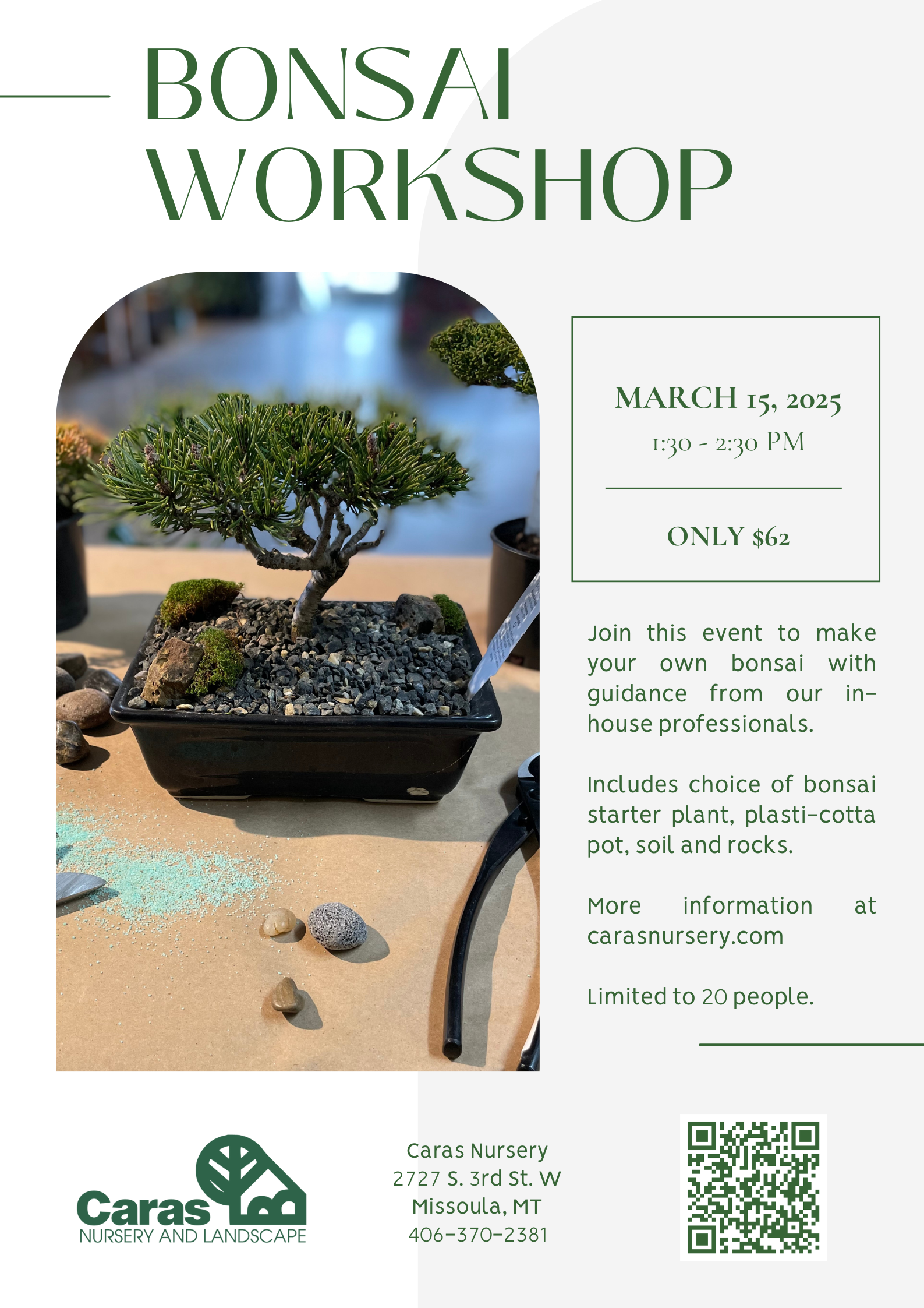 Workshop Bonsai Caras Nursery